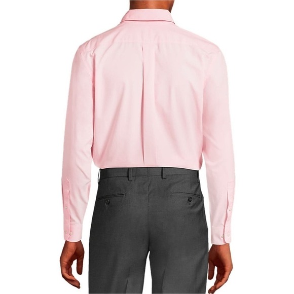 Lands' End Traditional Fit Solid Supima Button Down Collar Dress Shirt Size 16 - Picture 3 of 6